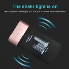 Plastic Power Bank - 2020 newest type c fast charge Shaking or touching LED light on 10000mAh power bank LWS-001